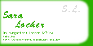 sara locher business card